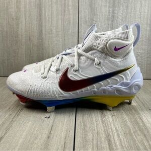 NEW Nike Alpha Huarache NXT White Rainbow Baseball Cleat dj6517-106 Men’s Size 8